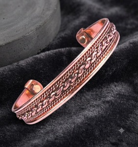 Bracelet en alliage de cuivre plaqué or rose, style vintage, bijoux unisexes - Product Image 1