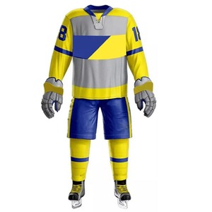 Fabricant d'uniformes de hockey sur glace par sublimation de qualité supérieure, kit d'équipe de hockey respirant, production sous marque privée - Product Image 5