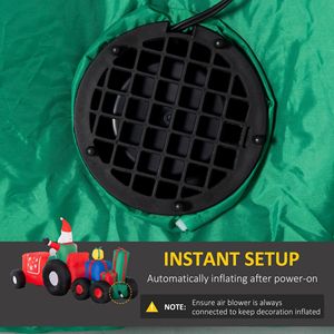    Decoraciones Navideñas LED de 9 Pies para Jardín, Coloridas Cajas de Regalo Inflables con Diseño de Santa Claus Conduciendo un Remolque para Exteriores, Césped y Jardín - Product Image 3