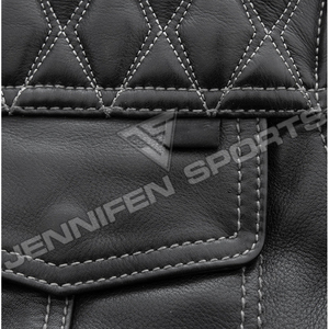 Veste en cuir véritable sur mesure pour homme, style motard, coupe diamant, avec doublure intérieure en bandana, vêtement d'extérieur tendance - Product Image 3