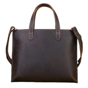 Sac à main pour femme en cuir véritable noir, imperméable, sacoche, sac à bandoulière zippé, sac de voyage d'affaires - Product Image 5