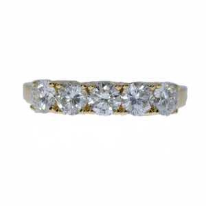 2.50 CT 5 Stone Lab Grown <b>Diamond</b> <b>Ring</b> in 18K Gold | IGI Certified for | Luxury Wedding Anniversary Bridal Jewelry - Product Image 6