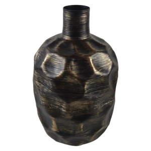 Vase à fleurs en métal élégant, fait main, martelé, couleur or et noir, pour une utilisation polyvalente, décoration de table à bas prix - Product Image 6