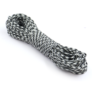 White Camo 4mm Paracord Rope 550 Type Nylon Utility <b>Cord</b> for Camping, Survival, Craft and DIY Use - Product Image 2