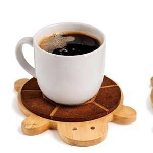 Sous-verre en bois en forme de tortue pour la protection de la table, design animal élégant, peut être utilisé sous les bougies ou comme petits objets décoratifs - Product Image 3