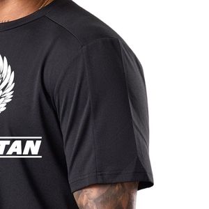 Camiseta Deportiva Negra para Hombre, Manga Corta, Transpirable, Ligera, para Gimnasio, Entrenamiento, Running, Fitness, Cuello Redondo - Product Image 3