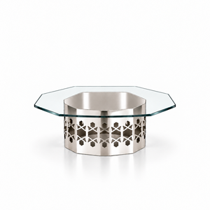 Elegant Octagonal <b>Glass</b> Chocolate <b>Stand</b> with Cutout Base for Hotels Restaurants & Weddings Custom Sizes & Colors Available Here - Product Image 2