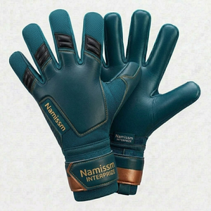 High Quality PU Rubber Leather Breathable Goalkeeper Gloves for Sports Best in Category for Children Offered at Wholesale Prices - Product Image 5