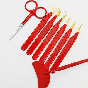 HARRAR GROUP COMPANIES Kit d'outils de précision professionnels pour extensions de cils - Pinces et ciseaux en acier inoxydable à pointes lisses pour cils - Product Image 5