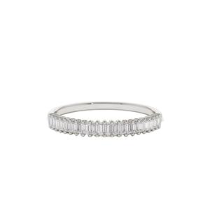 Anillo de Boda Clásico de Diamantes Cultivados en Laboratorio Hechos a Mano al por Mayor de Fábrica, Oro Sólido de 14k, Corte Baguette, Engaste de Púas de Burbuja, para Mujer - Product Image 1