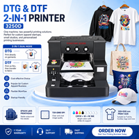 Imprimante DTF DTG A3 3250D Pro XP600 32x50cm pour impression directe sur vêtement, machine d'impression de t-shirts, plateforme à vide avec encre blanche