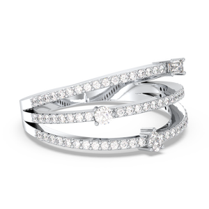 Bague de fiançailles REYES de luxe en or blanc 14K 18K 22K avec moissanite, personnalisable OEM ODM, bijoux fins, cadeau d'anniversaire pour femme - Product Image 3