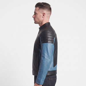 Men's Leather Race <b>Jacket</b> Men Waist Belt Leather <b>Biker</b> <b>Jackets</b> Mens Leather Zip Up Motorcycle <b>Jacket</b> Stand Collar Leather <b>Jacket</b> - Product Image 3