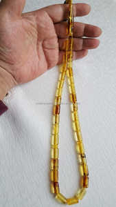 Tasbih en résine ambre transparente, 33 perles, prière islamique, misbaha, tespih, sibha, chapelet pour dhikr, zikr, namaz et culte musulman quotidien - Product Image 2