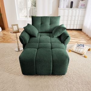 Poltrona Ergonomica Moderna Singola per Soggiorno con Cuscini ad Alta Resilienza, Facile Montaggio, Divano Ottomano - Product Image 2
