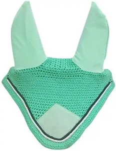 Custom Logo High Quality Handmade Equestrian <b>Fly</b> Veil Ear <b>Net</b> Bonnet Breathable Western Mesh for Riding International Standard - Product Image 3
