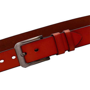 Cinturón de Cuero Genuino para Hombre, Correa Clásica de Piel de Vaca Marrón con Hebilla de Metal Resistente - Product Image 3