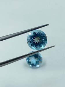 Topacio Azul Cielo Natural de 8 mm y 4.49 Quilates, Corte Redondo, Piedra Suelta para Joyería - Product Image 3