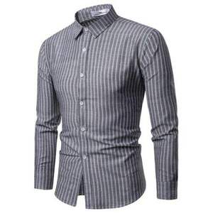 Chemises habillées décontractées en coton personnalisées pour hommes, col rabattu, manches longues, grandes tailles, prix raisonnable - Product Image 3