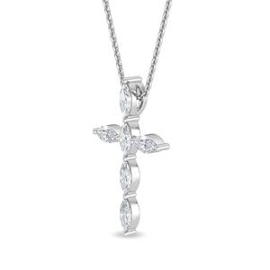 Pendentif en diamant de laboratoire Marquise 0,37 CTW serti en or blanc 9 carats, collier délicat en joaillerie fine pour femme, choix premium - Product Image 4