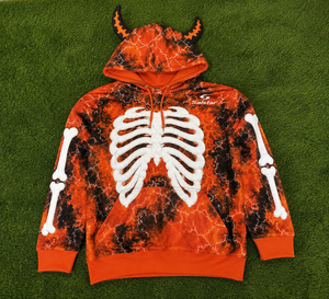 Custom <b>Skeleton</b> Graphic Hoodie <b>Full</b> Sublimation Print Pullover Hoodie Supplier - Product Image 6