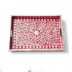 Bandeja de Almacenamiento de Lujo con Incrustaciones de Nácar, Elegante Organizador de Mosaico de Concha Iridiscente para una Decoración del Hogar con Estilo - Product Image 5