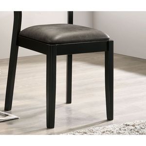 Set di Sedie da Pranzo Eleganti in Stile Mid-Century Modern, Sedie Laterali in Ecopelle Nera e Grigia per Cucina e Sala da Pranzo - Product Image 5