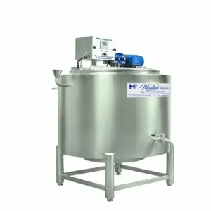 Cuve de maturation de crème glacée en acier inoxydable Madhuli Industries avec agitateur motorisé monté en hauteur pour la transformation laitière industrielle - Product Image 3