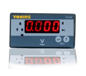 ยอกินส์ Y4-AV1 เครื่องวัดแรงดันไฟฟ้ากระแสสลับแบบดิจิตอล True RMS 15-600V แบบเลือกได้ พร้อมจอแสดงผลความถี่ ขนาด 96x48 มม. - Product Image 2
