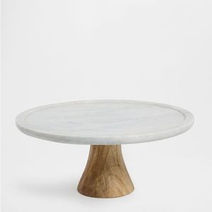 Best Ever Design <b>Marble</b> <b>Cake</b> <b>Stand</b> With Wooden Base <b>Marble</b> and Wood <b>Cake</b> <b>Stand</b> With <b>Cake</b> Platter at very low selling Price - Product Image 4
