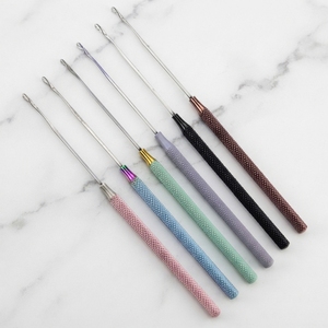 Hair Extension tool Pulling Hook Tool Stainless Steel Hair Thread Puller Hair Extension Applicator & Micro Ring Hook <b>Needle</b> - Product Image 1