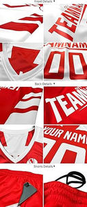 Camiseta de Baloncesto Reversible Personalizable para Hombre/Juvenil, Camisetas Deportivas Hip Hop con Impresión de Nombre y Número, Pantalones Cortos de Verano de Talla Grande - Product Image 5