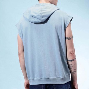 Sweat-shirt zippé à capuche oversize pour homme, gris uni, en molleton bouclette, décontracté, pour l'automne, 500 g/m², tricoté 100 % coton, avec poche frontale à logo - Product Image 1