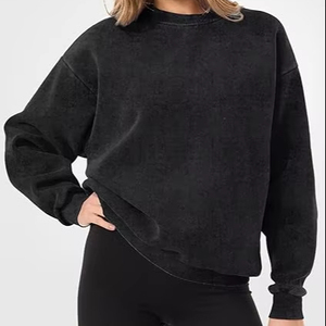 Vintage Mineral Wash Fleece Pullover Women's Loose Fit Heavyweight Sweatshirt DTG print custom logo printed sweaters - Product Image 1
