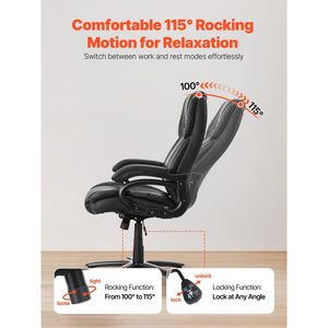 Sedia da Ufficio Ergonomica Direzionale Certificata BIFMA con Supporto Lombare, Capacità 227 kg, Robusta, Regolabile in Altezza, in Materiale PA - Product Image 5