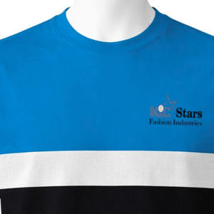 Camiseta con Paneles en Contraste, Camiseta Casual de Verano de Manga Corta para Hombre, Camiseta con Bloques de Color, Jersey de Algodón 100% de Alta Calidad - Product Image 2