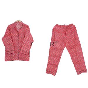 Nuevo Conjunto de Pijama de Algodón con Estampado Digital, Ropa de Dormir para Mujer, Camisa de Manga Larga y Pantalón, Secado Rápido y Transpirable - Product Image 1