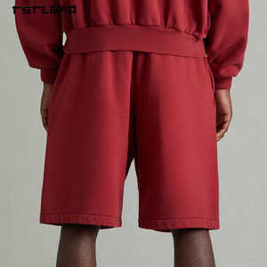 Men's Cotton Fleece Bermuda Shorts Custom Logo Oversized Loose Fit Drawstring Waist Quick Dry Breathable Eco-Friendly for - Product Image 4