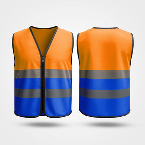 Gilets de sécurité réfléchissants respirants OEM avec poches, veste haute visibilité, gilet de sécurité réfléchissant - Product Image 1