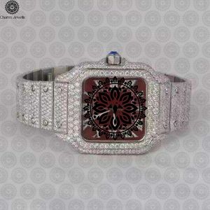 Reloj de Lujo para Mujer Charm Jewellis, Caja Cuadrada de Acero Inoxidable de 38 mm, Esfera Analógica de Cuarzo, Cristal de Zafiro, Cierre Plegable - Product Image 1