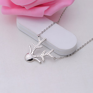 Collar con Colgante de Astas de Alce de Plata S925 Hecho a Mano, DIY, 8-10 Cuentas de Cera de Abeja, Nuevo, 320 Accesorios de Perlas, Colgantes y Dijes de Moda - Product Image 4