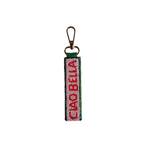 Handmade Eco-friendly Adjustable Beaded Keychain Strap Custom Letter <b>Bag</b> <b>Charm</b> Wristlet Key Holder Fashion Purse Accessory Hook - Product Image 5