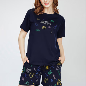 Wholesale High Quality Cotton Shorts <b>Sets</b> for Women Custom Logo Print Street Wear Women Shorts <b>Set</b> In Low MOQ With OEM Services - Product Image 1