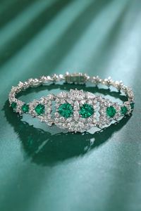 Pulsera de Lujo para Mujer en Plata 925 con Diamante Sintético Cultivado en Laboratorio, Corte Oval Clásico, Certificado IGI, para Boda - Product Image 4