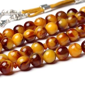 Chapelet musulman en résine polie, perles de prière islamiques, 33 perles, fait main, accessoires pour hommes, cadeau du Ramadan, Misbaha - Product Image 3