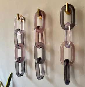 Chaîne de maillons en résine personnalisée pour la décoration intérieure, grands maillons décoratifs en résine, chaîne murale moderne, couleur et taille personnalisées, décoration intérieure - Product Image 3