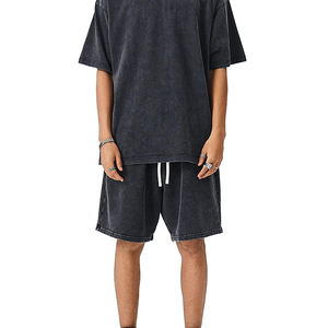 Nouveaux shorts pour hommes à effet délavé, de haute qualité, avec logo personnalisé, streetwear d'été |   Shorts de sport respirants pour l'entraînement en vente - Product Image 1