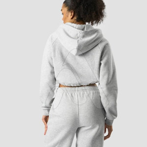 Conjuntos Deportivos de 2 Piezas para Mujer, Transpirables, Ecológicos, de Invierno, Lavado Ácido, 100% Algodón, con Logotipo Personalizable, Venta al Por Mayor - Product Image 2