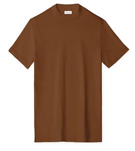 Camiseta de Hombre de Punto 100% Algodón, Color Marrón Caramelo, Manga Corta, Transpirable, Informal, para Uso Diario, Suave - Product Image 6