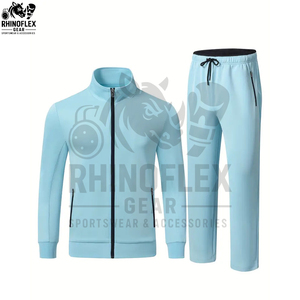 Conjunto deportivo para hombre, ropa deportiva de manga larga, conjunto de chándal para hombre, corte regular, conjunto deportivo con contraste de color. - Product Image 2